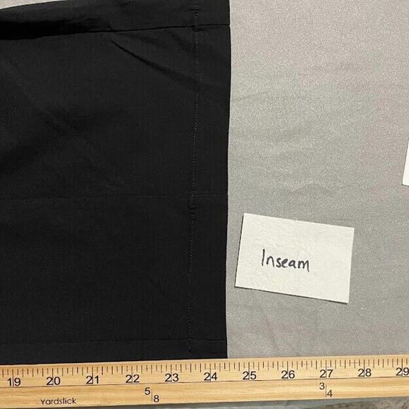 Habitat Size Medium Black Nylon Pants Capris Gothic Relaxed Wide Leg Lagenlook - Picture 12 of 12
